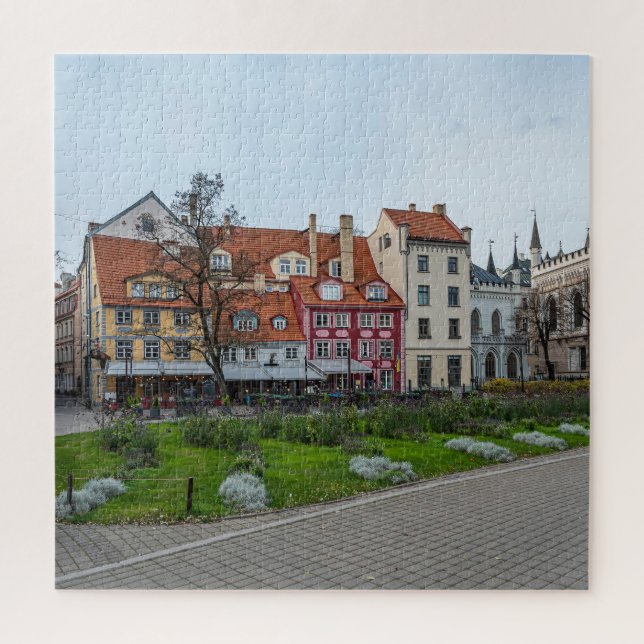 Quebra-cabeça Praça Livu em Riga, Letónia (Vertical)