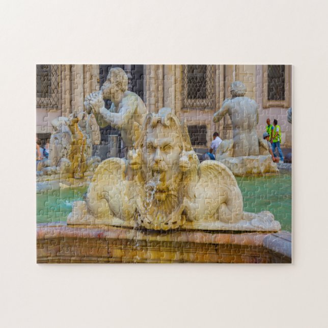 Quebra-cabeça Praça Navona Roma Itália . (Horizontal)