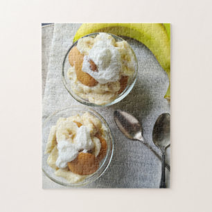 Quebra-cabeça Prados feitos com bananas e biscoitos
