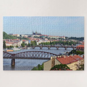 Quebra-cabeça Praga, Castle & River Bridges / República Checa