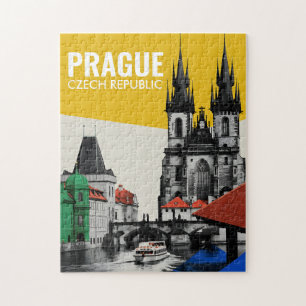 Quebra-cabeça Praga República Tcheca Paisagem da Cidade Velha Co