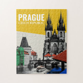Quebra-cabeça Praga República Tcheca Paisagem da Cidade Velha Co