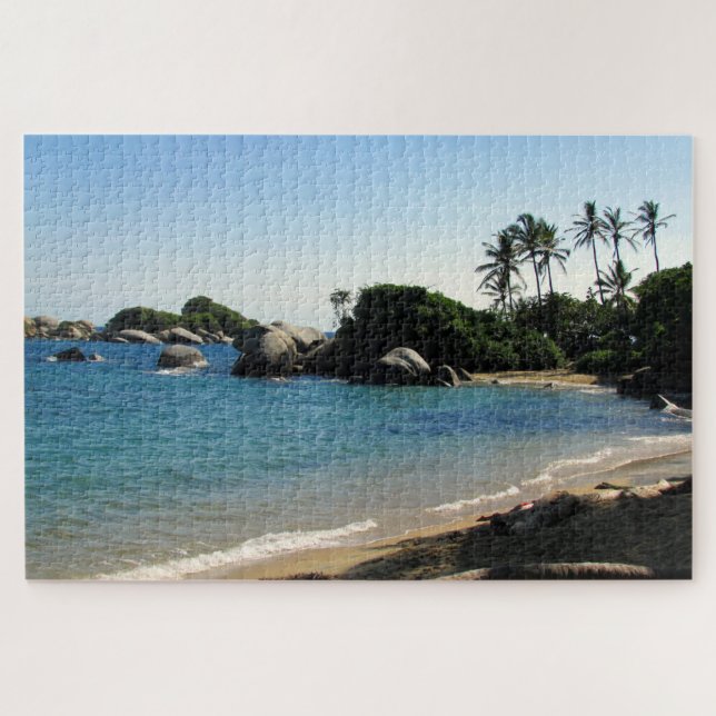 Quebra-cabeça praia caribenha tayrona (Horizontal)