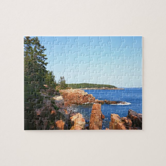 Quebra-cabeça Praia Rochosa de Acadia perto de Thunder Hole (Horizontal)