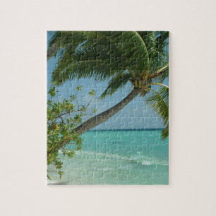 Quebra-cabeça Praia Tropical Areia Sol Água Ondas Surf Arte