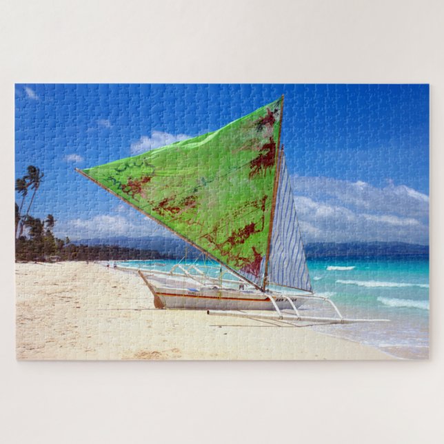 Quebra-cabeça Praia White, Boracay. (Horizontal)