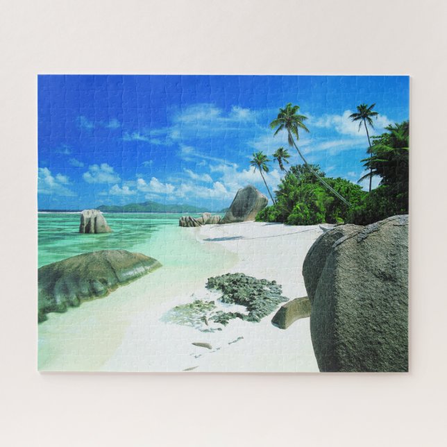 Quebra-cabeça Praias Tropicais | Ilha La Digue (Horizontal)