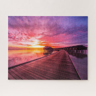 Quebra-cabeça Praias Tropicais Maldivas Sunset
