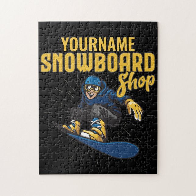 Quebra-cabeça Pranchas de Neve Personalizadas Loja de Snowboard  (Vertical)