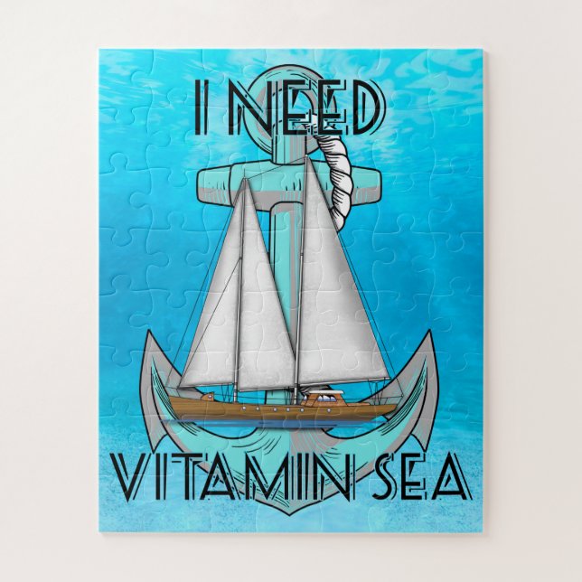 Quebra-cabeça Preciso De Barco De Mar De Vitamina (Vertical)