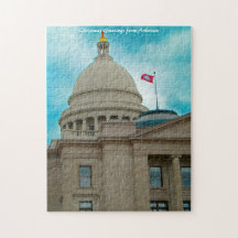 Prédio do Capitólio do Arkansas. Saudações de Nata