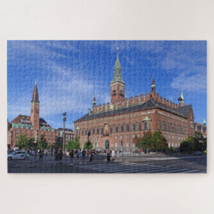 Quebra-cabeça Prefeitura de Copenhague no Dia do Verão Sunny