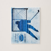 Preferencialmente a jogar - jogador de hóquei azul