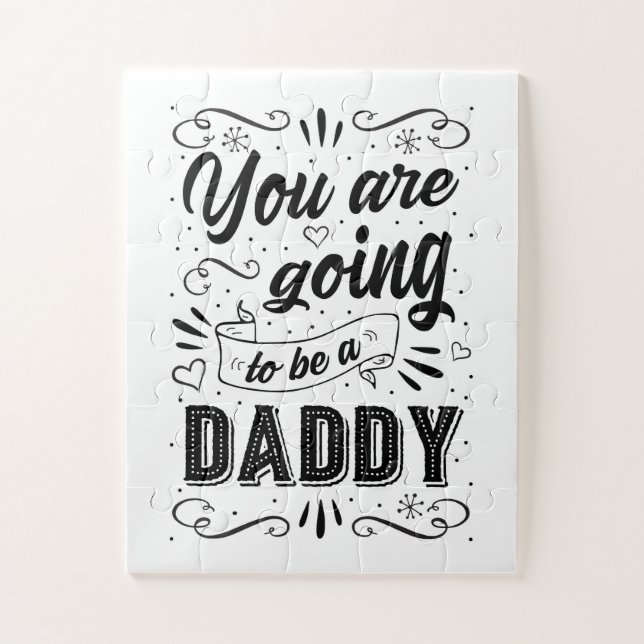 Quebra-cabeça Pregnancy Announcement to Husband Black and White (Vertical)