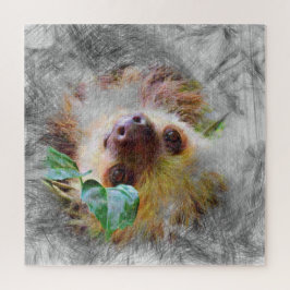 Quebra-cabeça preguiça artística