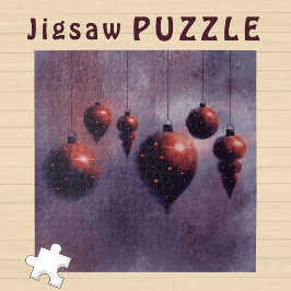 Quebra-cabeça Prendendo Balas Vermelhas de Natal em Violeta -