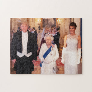 Quebra-cabeça Pres & ?a senhora Trunfo Com Rainha Elizabeth II