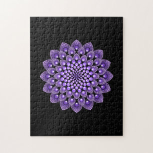 Quebra-cabeça Presente Boêmico Indiano de Mandala Roxo