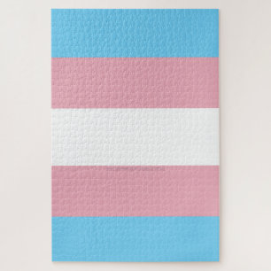 Quebra-cabeça Presente da bandeira do SlipperyJoe Transgender Pr