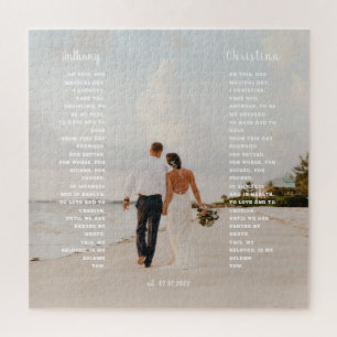 Quebra-cabeça Presente de Arte de Vow de Casamento Elegante