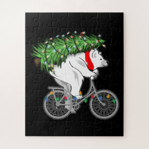 Quebra-cabeça Presente De Árvore De Natal De Carregando De Urso 