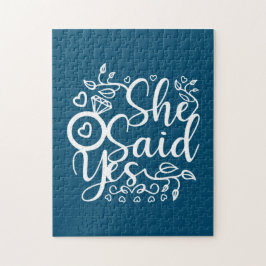 Quebra-cabeça Presente De Casamento Ela Diz Sim