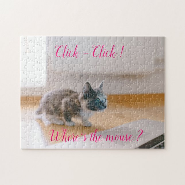 Quebra-cabeça Presente de Design de Gato Popular (Horizontal)