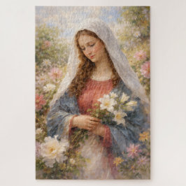 Quebra-cabeça Presente de Devoção Graça Floral Água-Mãe Maria