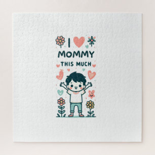 Quebra-cabeça Presente de dia de as mães   Eu Adoro Mamães Assim