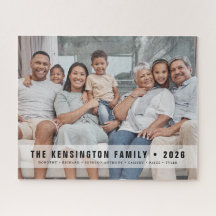 Presente de Família Simples Monograma Moderno e Ne