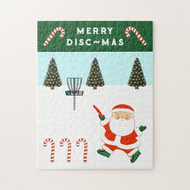 Quebra-cabeça Presente de Férias de Disc Golf (Vertical)