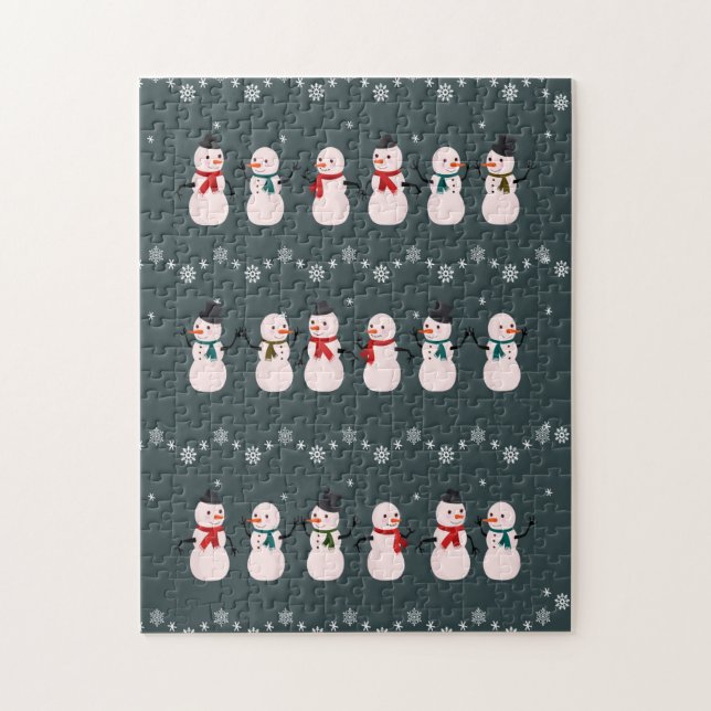 Quebra-cabeça Presente de Natal | Bonito Neve Através Da Neve (Vertical)