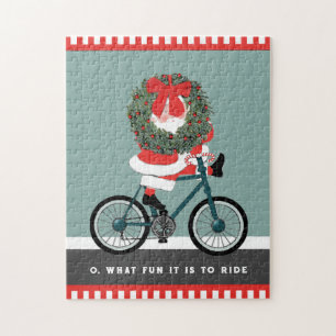 Quebra-cabeça Presente de Natal de Bicicleta de Férias