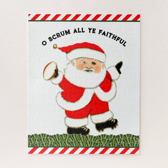 Quebra-cabeça Presente de Natal de Férias de Rúgbi Puzzle (Vertical)