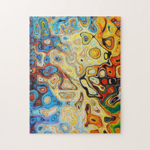 Quebra-cabeça Presente de pintura colorida de Abstrato Mosaico