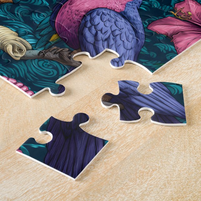 Quebra-cabeça Presente de Puzzle de Animais de Verão na Praia (Lateral)