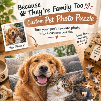 Quebra-cabeça Presente de Puzzle de Foto de Animal de Estimação
