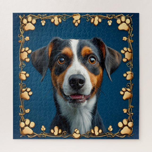 Quebra-cabeça Presente de Retrato de Cachorro Fofo para Amantes  (Vertical)