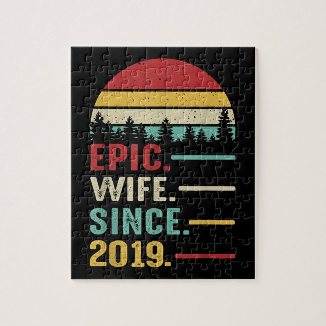 Quebra-cabeça Presente de segundo de aniversário para sua esposa (Vertical)