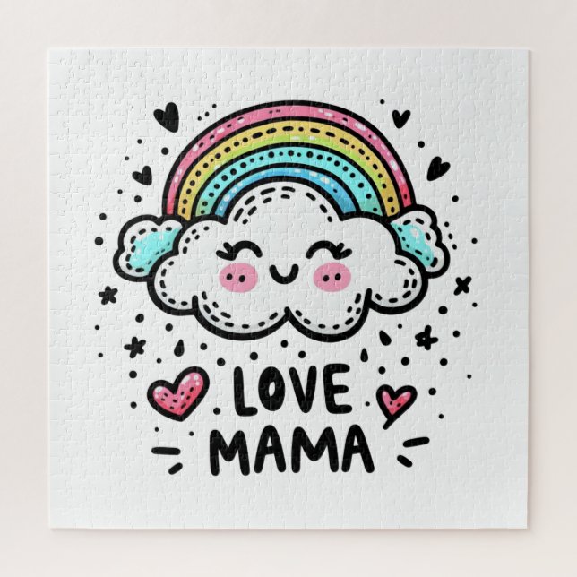 Quebra-cabeça Presente do Dia das Mães | Eu Amo Mamãe (Vertical)