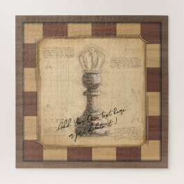 Quebra-cabeça Presente do jogador de xadrez "Pwn King / Queen"