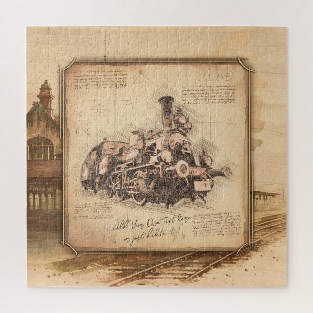 Quebra-cabeça Presente do maquinista/comboio de vapor de alta te (Vertical)