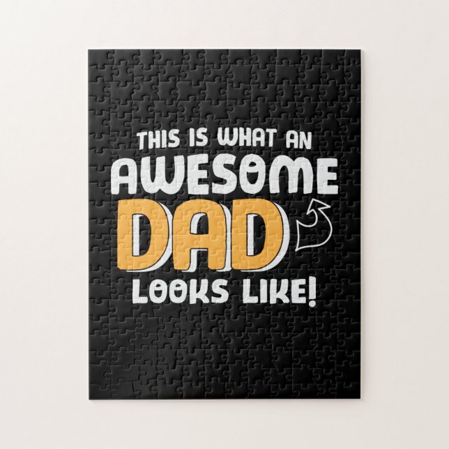 Quebra-cabeça Presente do Papai Como é um Pai Incrível (Vertical)