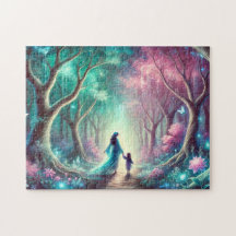 Presente Floresta Mágica de Aquarela Mãe e Filho