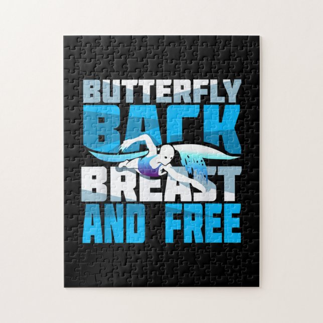 Quebra-cabeça Presente para nadar para nadador (Vertical)