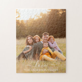 Quebra-cabeça Presente Personalizado com Nome da Família e Foto