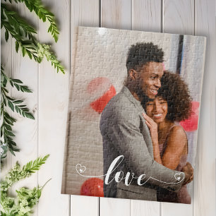 Quebra-cabeça Presente Personalizado de Amor de Casal com Foto M