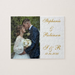 Quebra-cabeça Presente personalizado de casamento do Monograma d