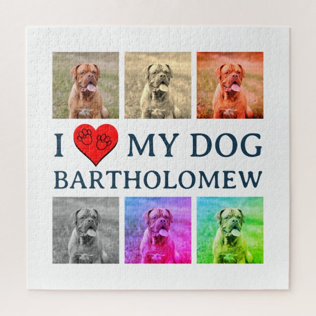 Quebra-cabeça Presente Personalizado de Pop Art Canino para Aman (Vertical)
