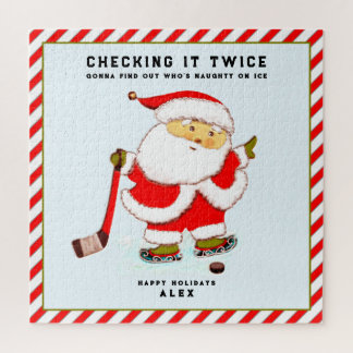 Quebra-cabeça Presente personalizado do jogador de hóquei